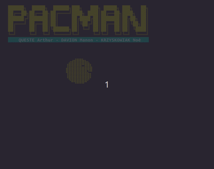 PacMan project in Bash