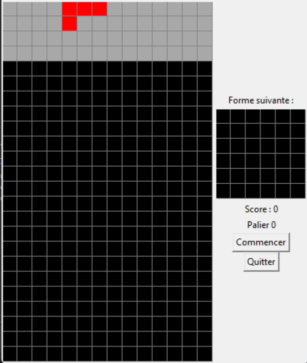 Tetris project in Python using TKinter